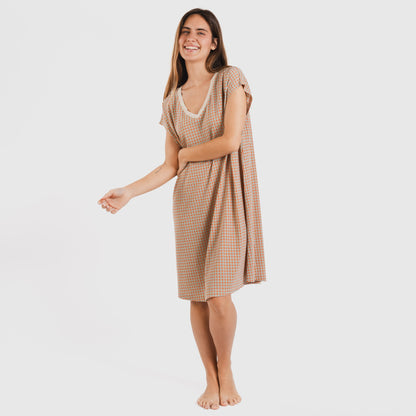 Vestido de crepe de manga curta Tamila tile