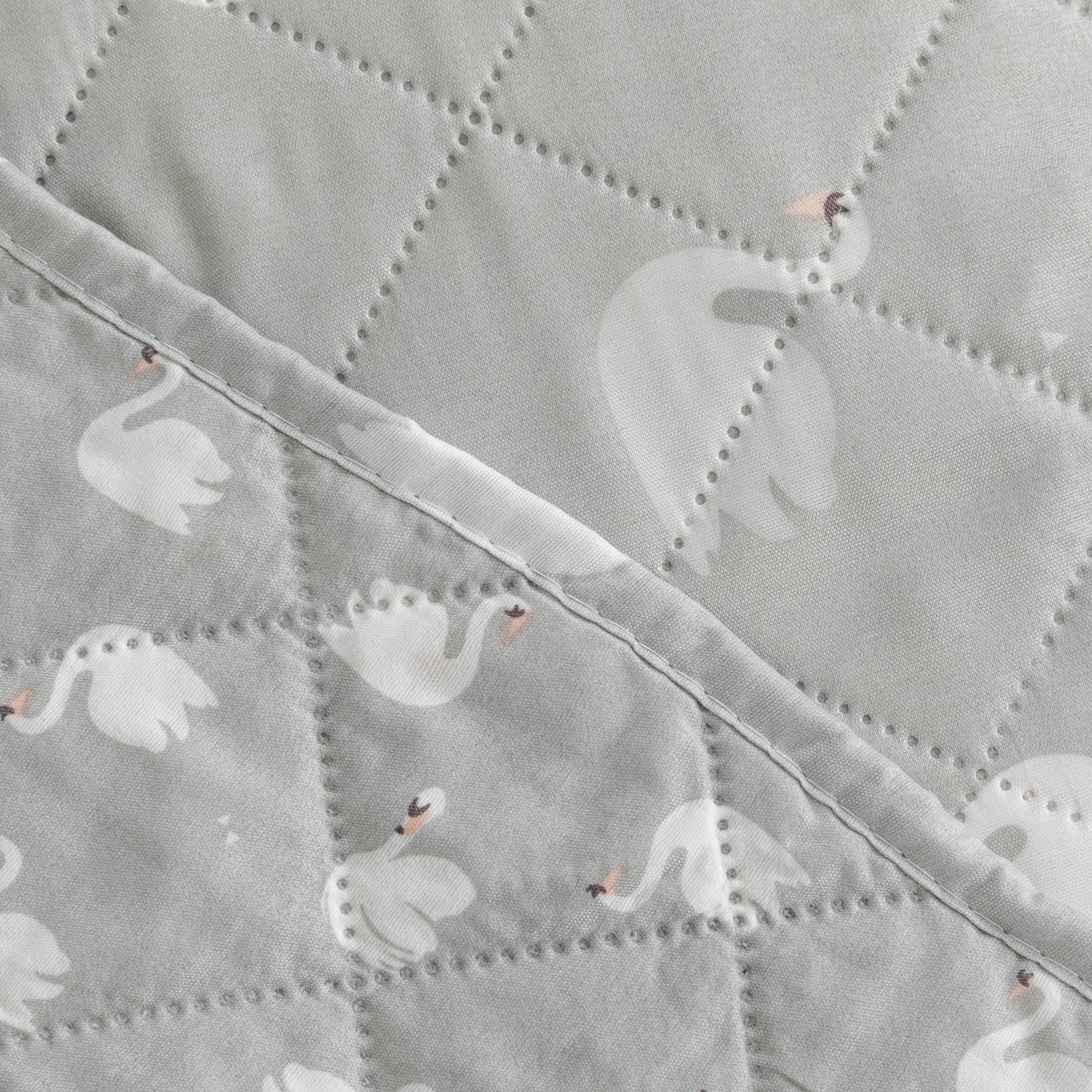 Colcha bouti cinza cisne