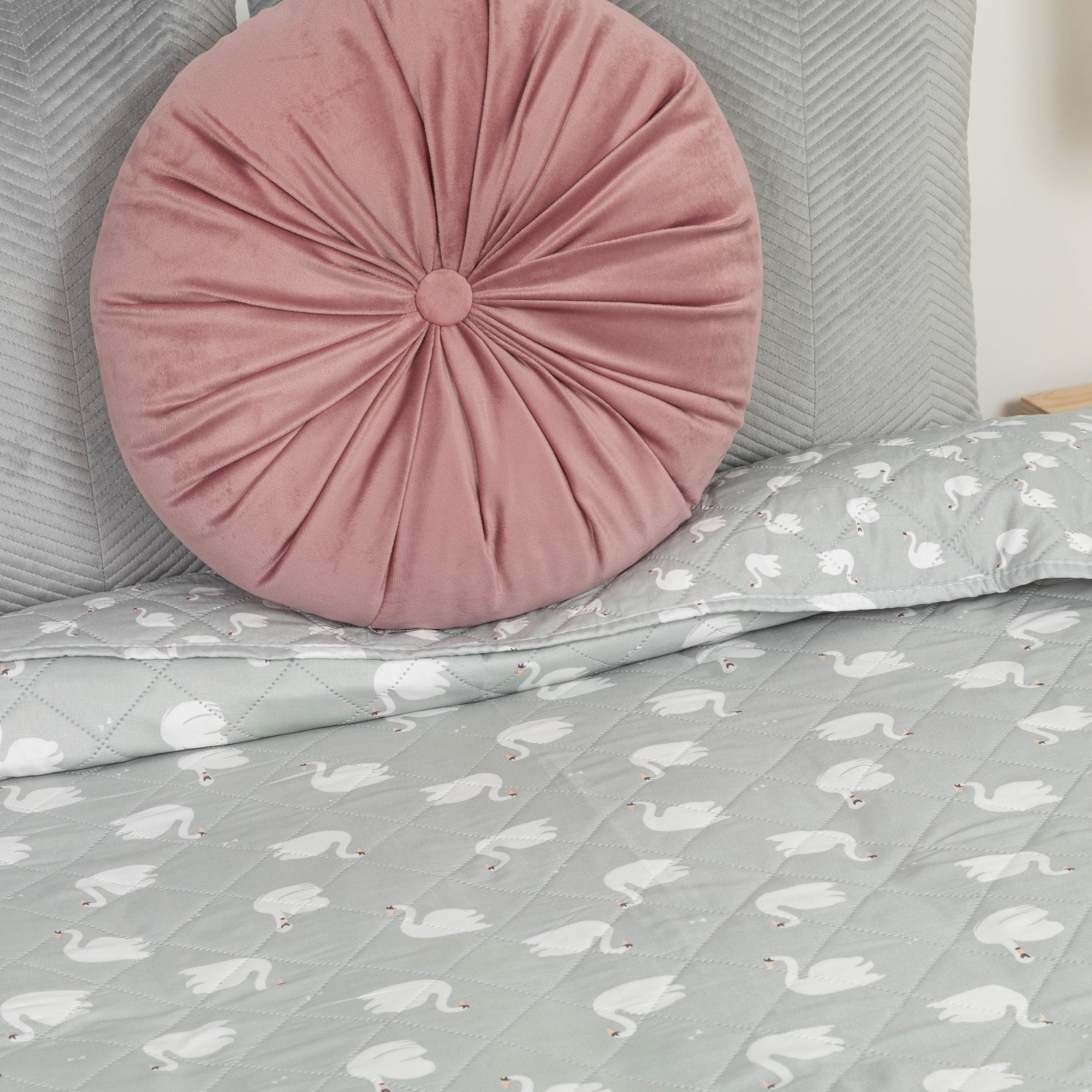 Colcha bouti cinza cisne