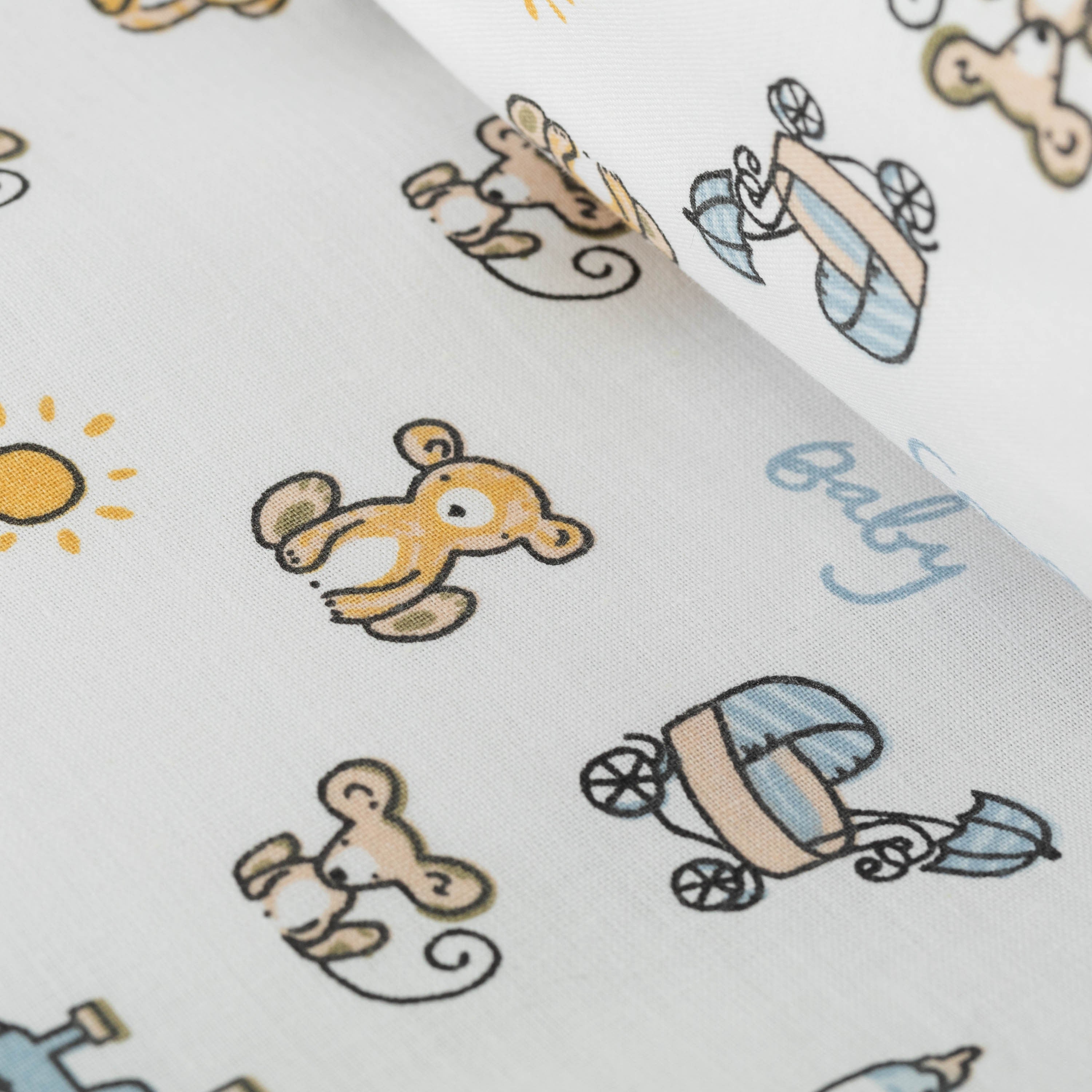 Capa de edredão algodão Nico azul celeste