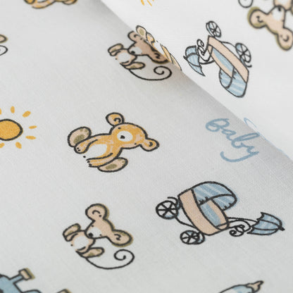 Capa de edredom Nico em algodão azul claro