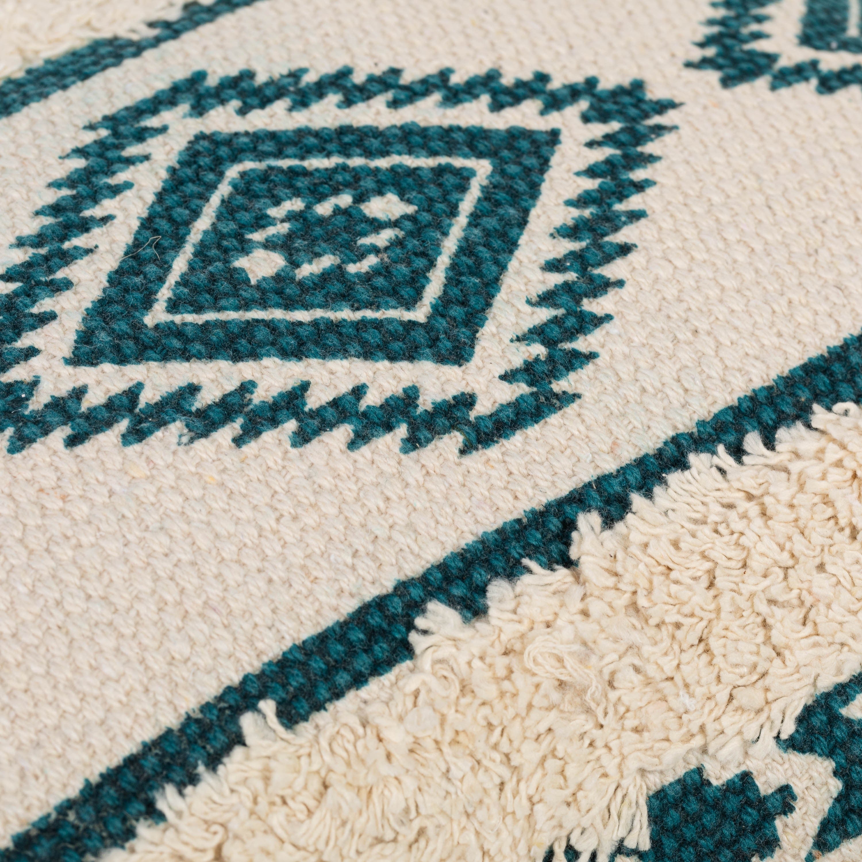 Almofada quadrada Abad em algodão verde 45x45 - fronha + enchimento