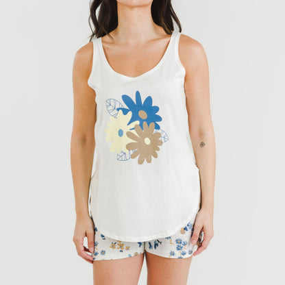 Pijama curto de algodão índigo Arauz