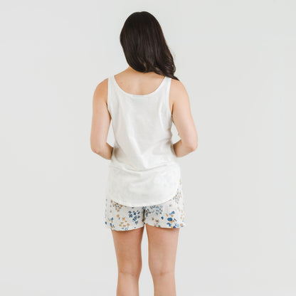 Pijama curto de algodão índigo Arauz