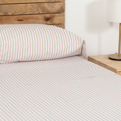 Conjunto de lençóis de algodão listrado Dula