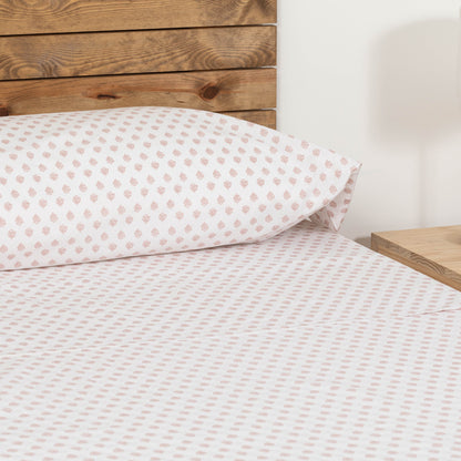 Conjunto de lençóis de algodão malva Indolis