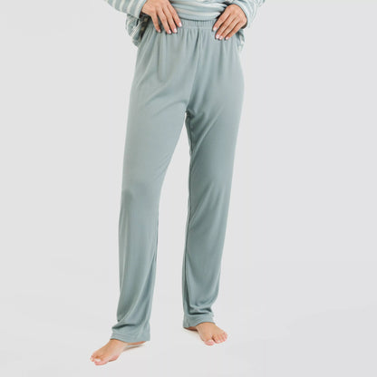 Pijama canelado bicolor