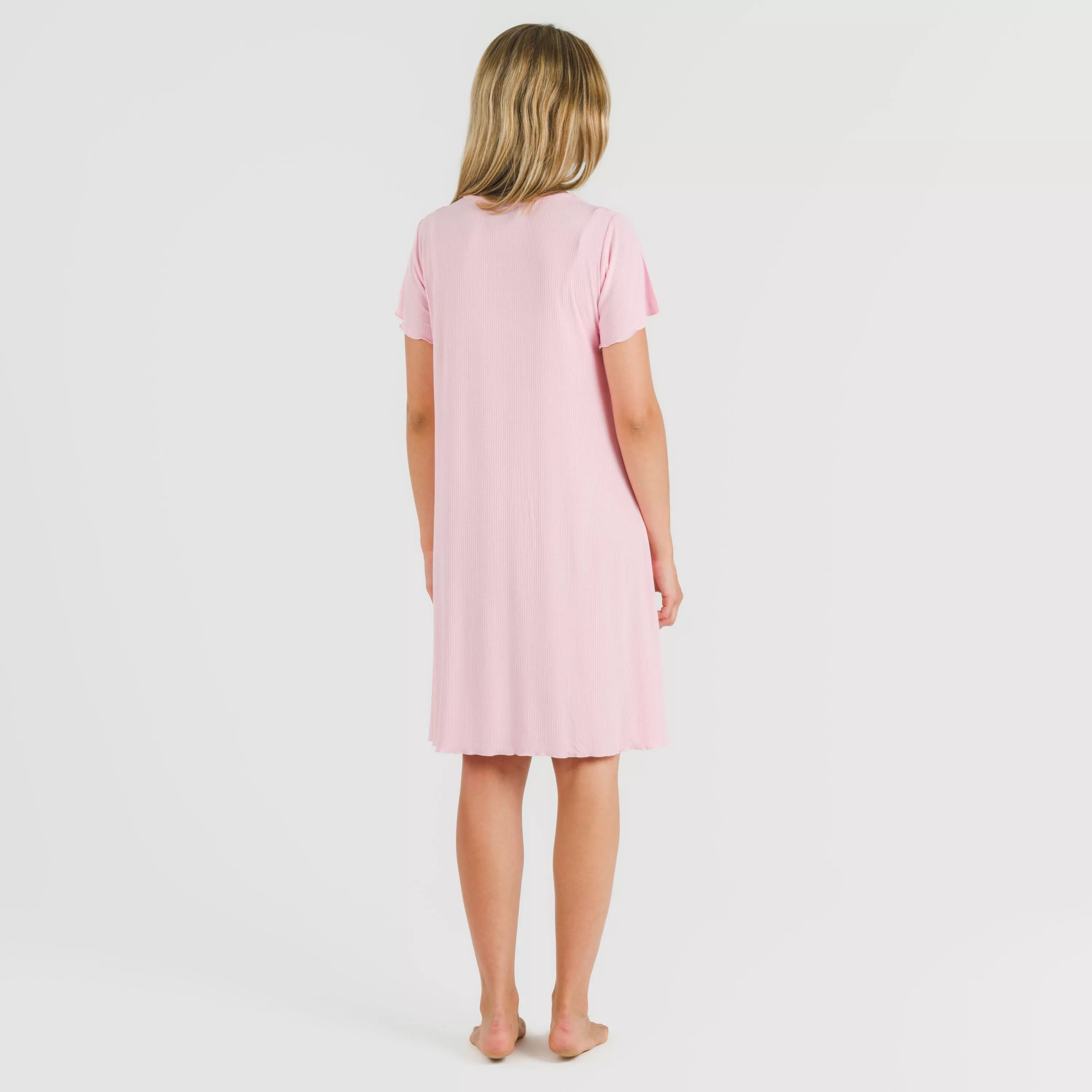 Blusón manga corta canalé viscosa liso