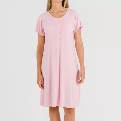 Blusón manga corta canalé viscosa liso