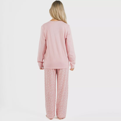 Pijama largo algodón Kim rosa