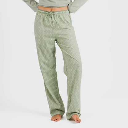 Pijama largo algodón Steve verde caceria