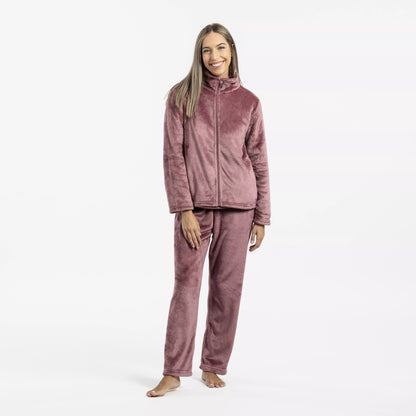 moletom de veludo rosa-malva