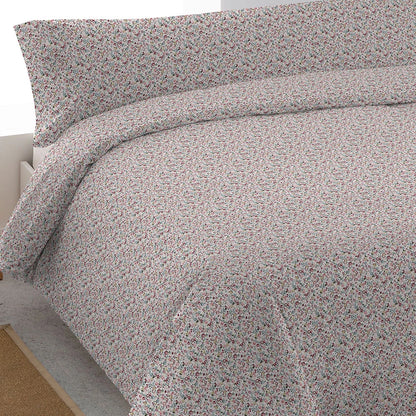 Capa de edredom Alda rosa em algodão