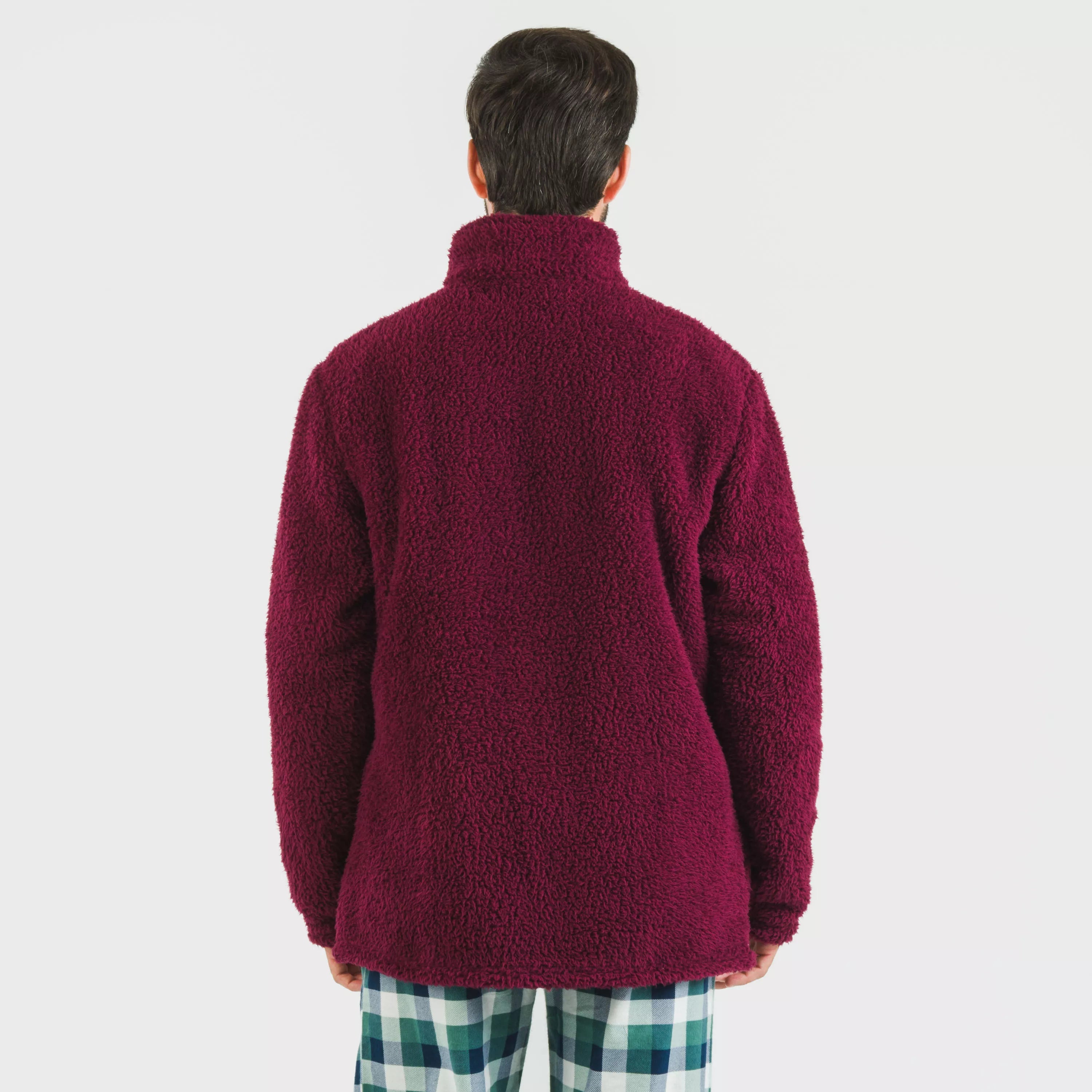 Moletom masculino liso de sherpa