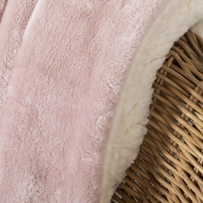 Manta VELUDO SHERPA ROSA FOGO
