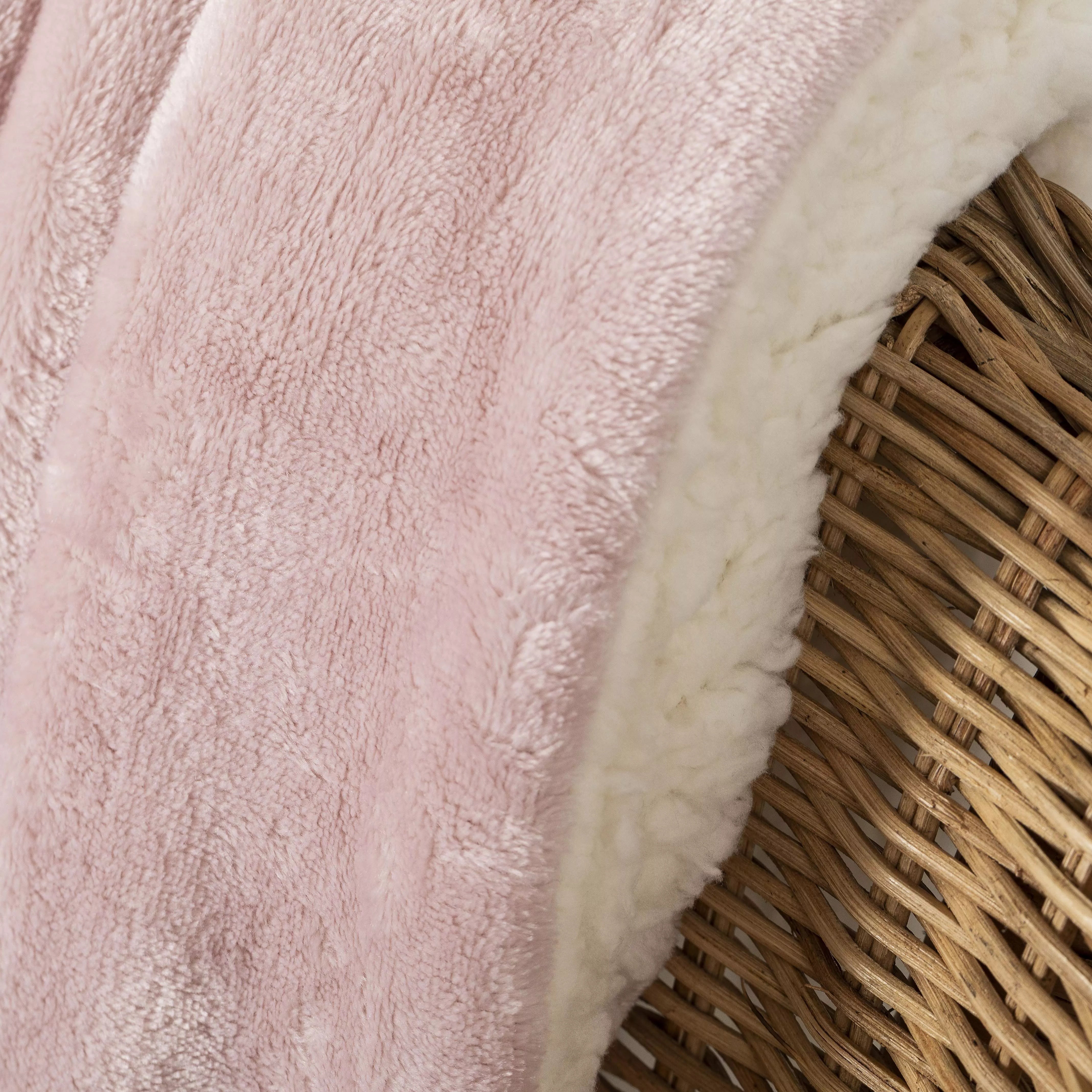 Manta VELUDO SHERPA ROSA FOGO