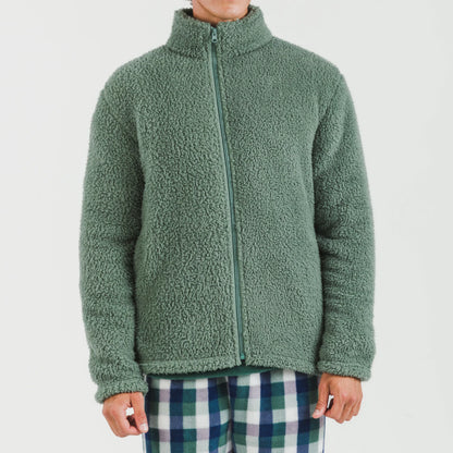 Moletom masculino liso de sherpa