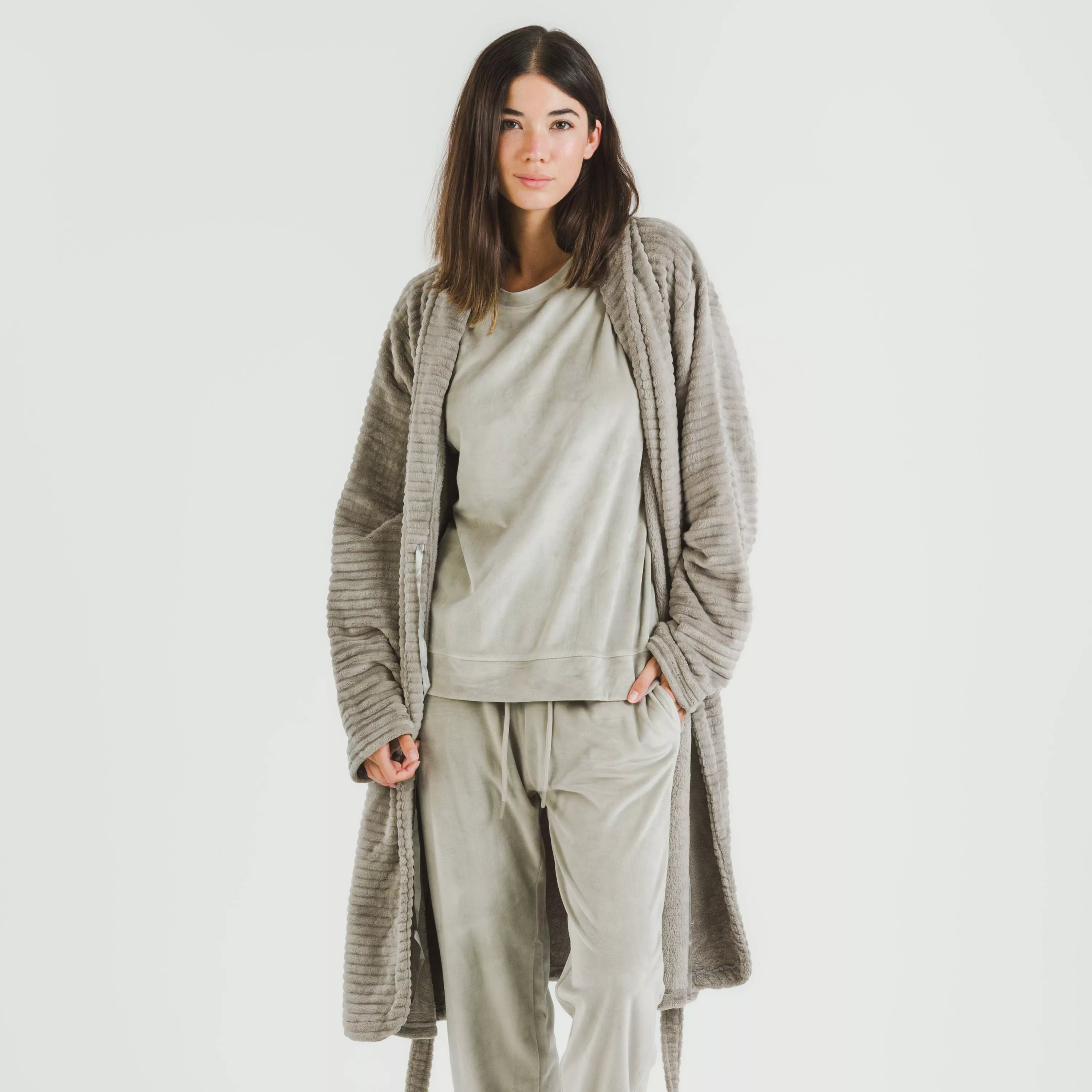 Robe de veludo, listras lisas