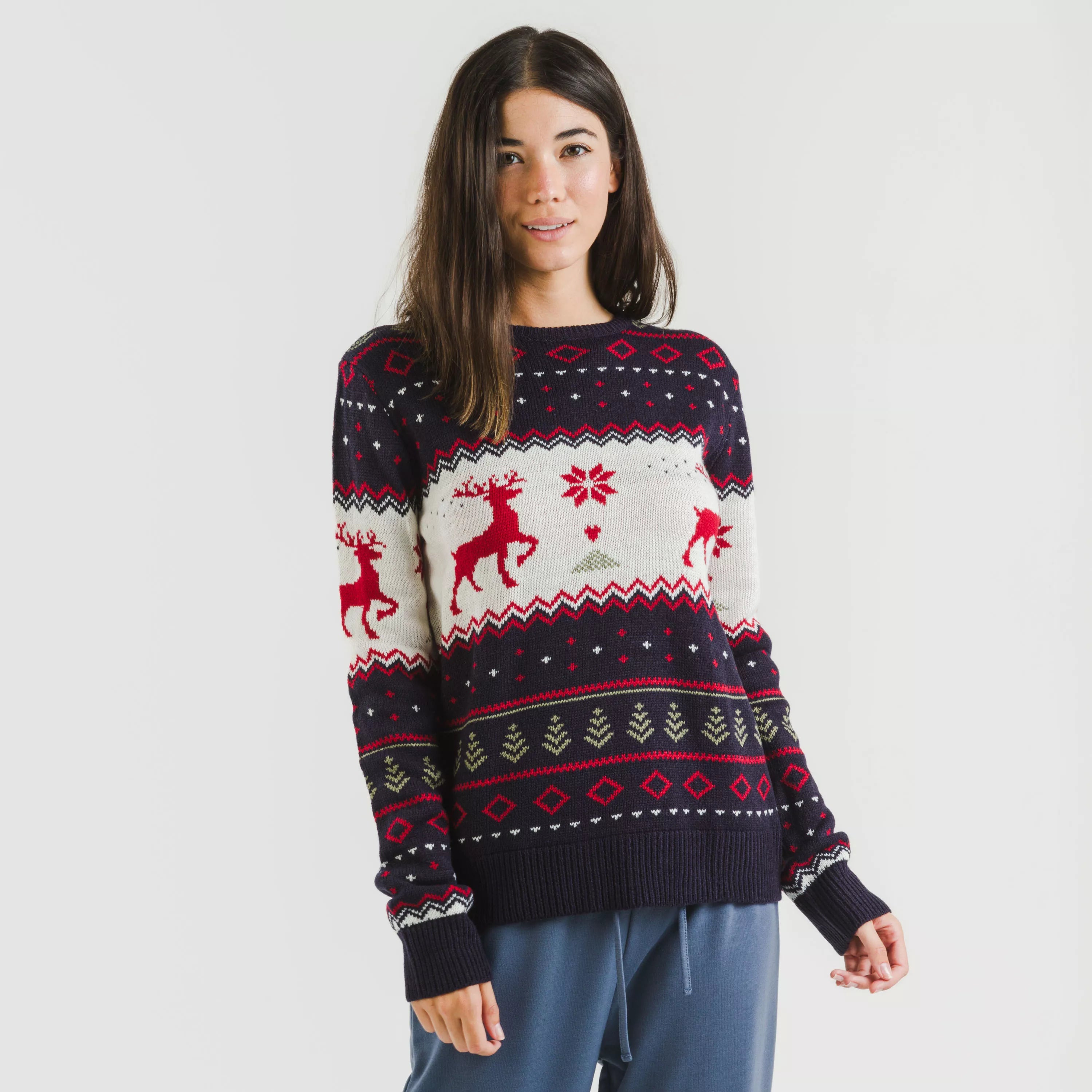 Suéter feminino Kiriko azul marinho