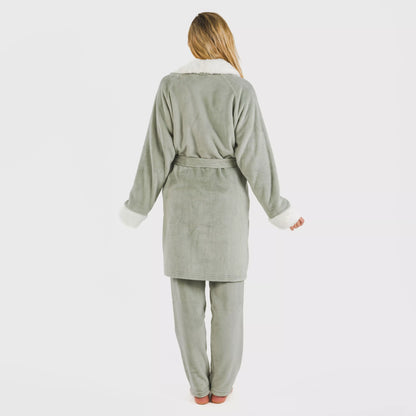 Bata terciopelo sherpa