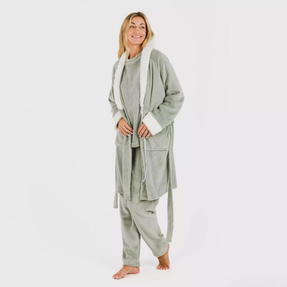 Bata terciopelo sherpa