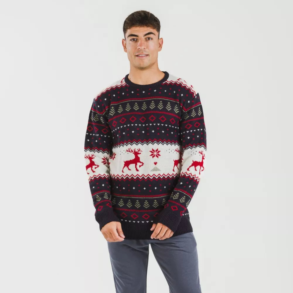 Suéter masculino Kiriko azul marinho