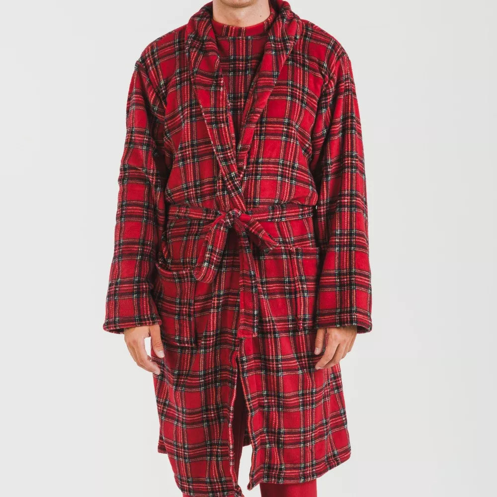 Roupão coral masculino, vermelho Nicolas