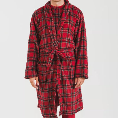 Roupão coral masculino, vermelho Nicolas