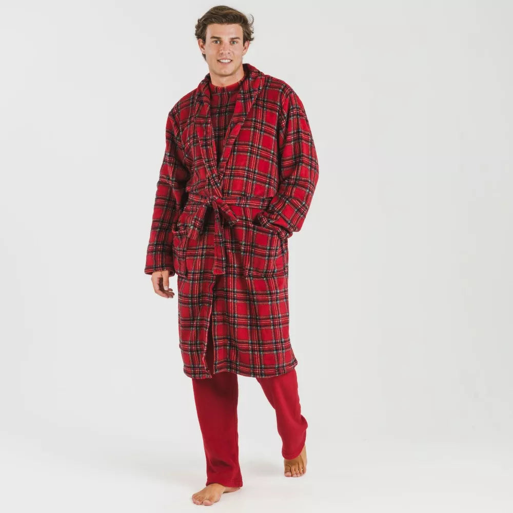 Roupão coral masculino, vermelho Nicolas