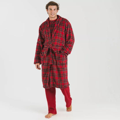 Roupão coral masculino, vermelho Nicolas