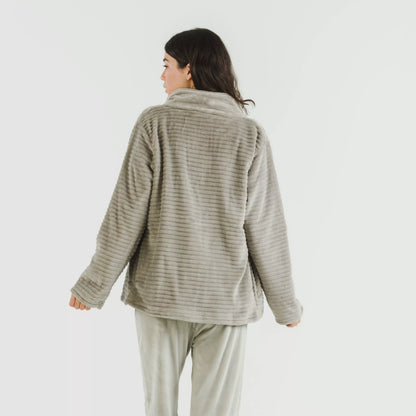 Moletom de veludo com listras lisas