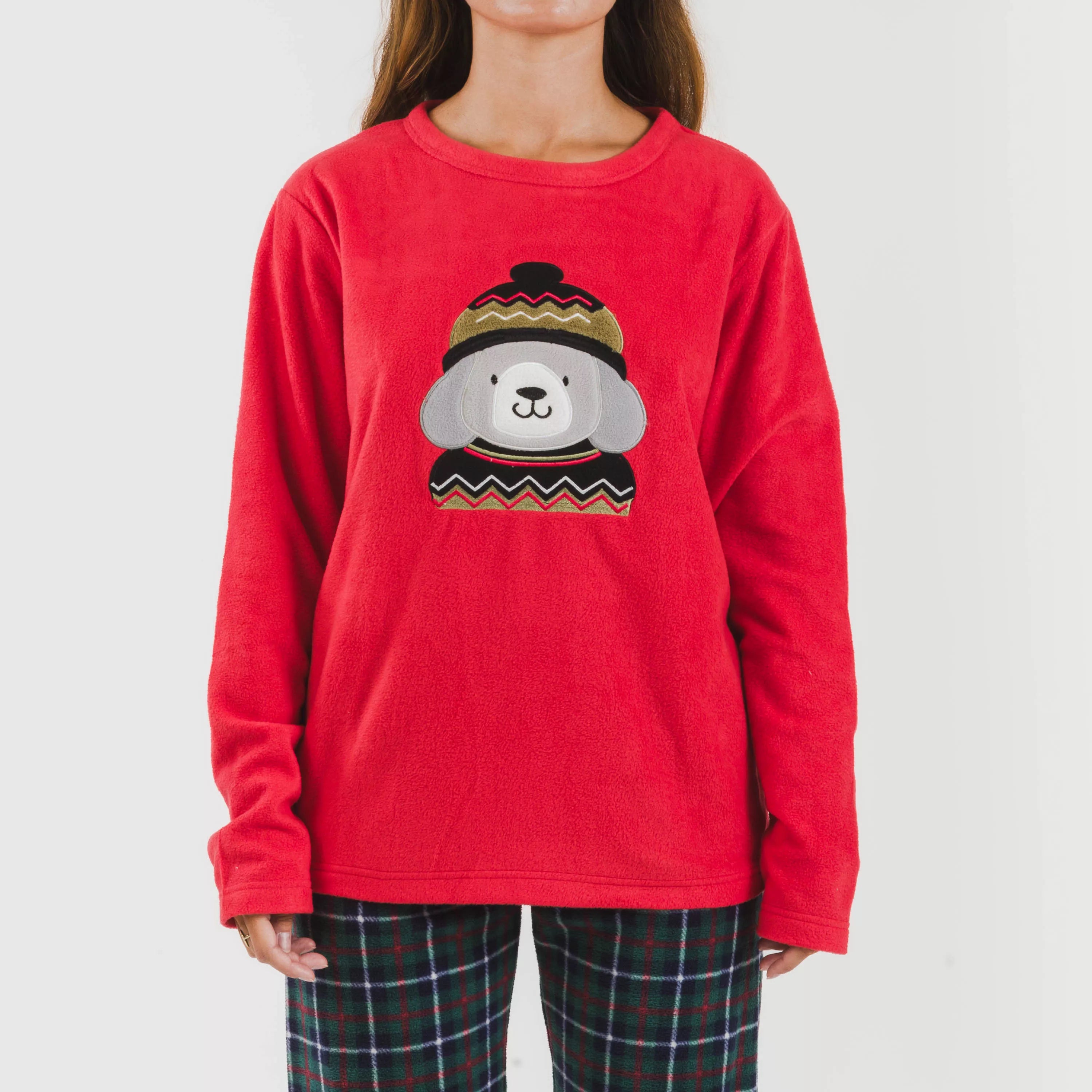 Pijama de lã vermelha Eiko