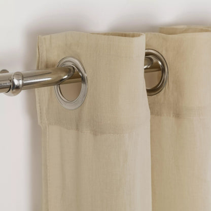 cortina de algodão transparente cor oliva