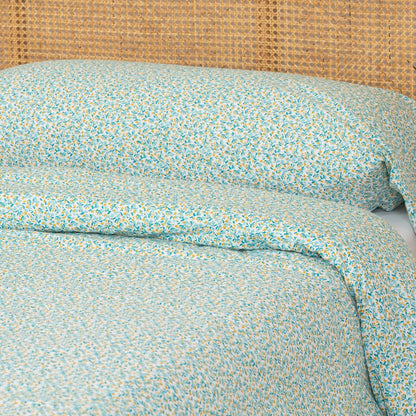 Capa de edredom Uriva Tiffany em algodão percal verde