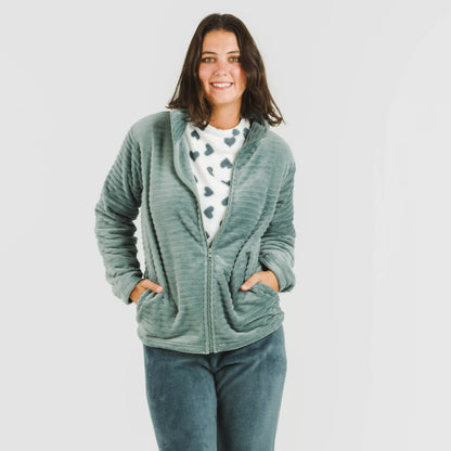 Moletom de veludo com listras lisas