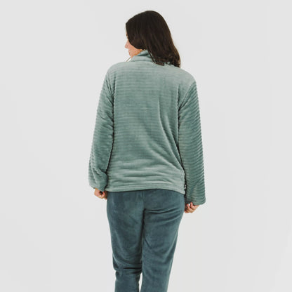 Moletom de veludo com listras lisas