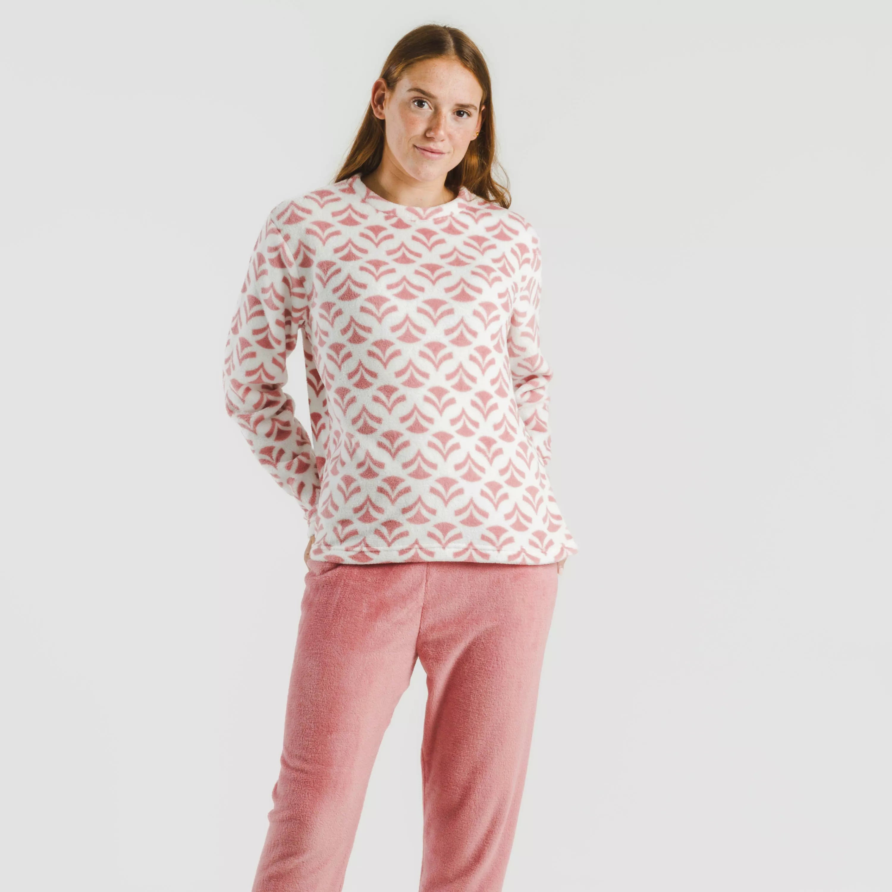 pijama coral malva Etea