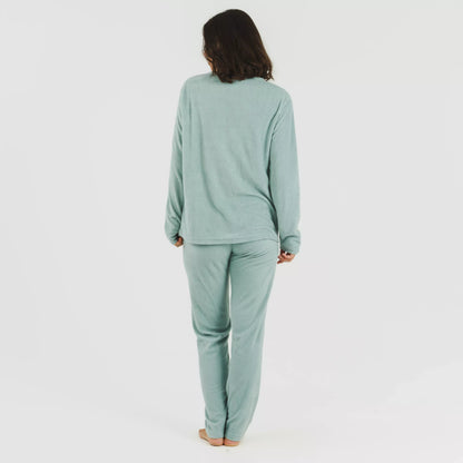 Pijama polar Frosty verde tiffany
