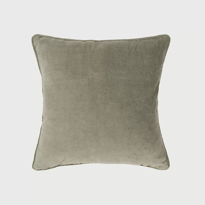 Almofada quadrante em veludo de algodão verde menta - forro + enchimento