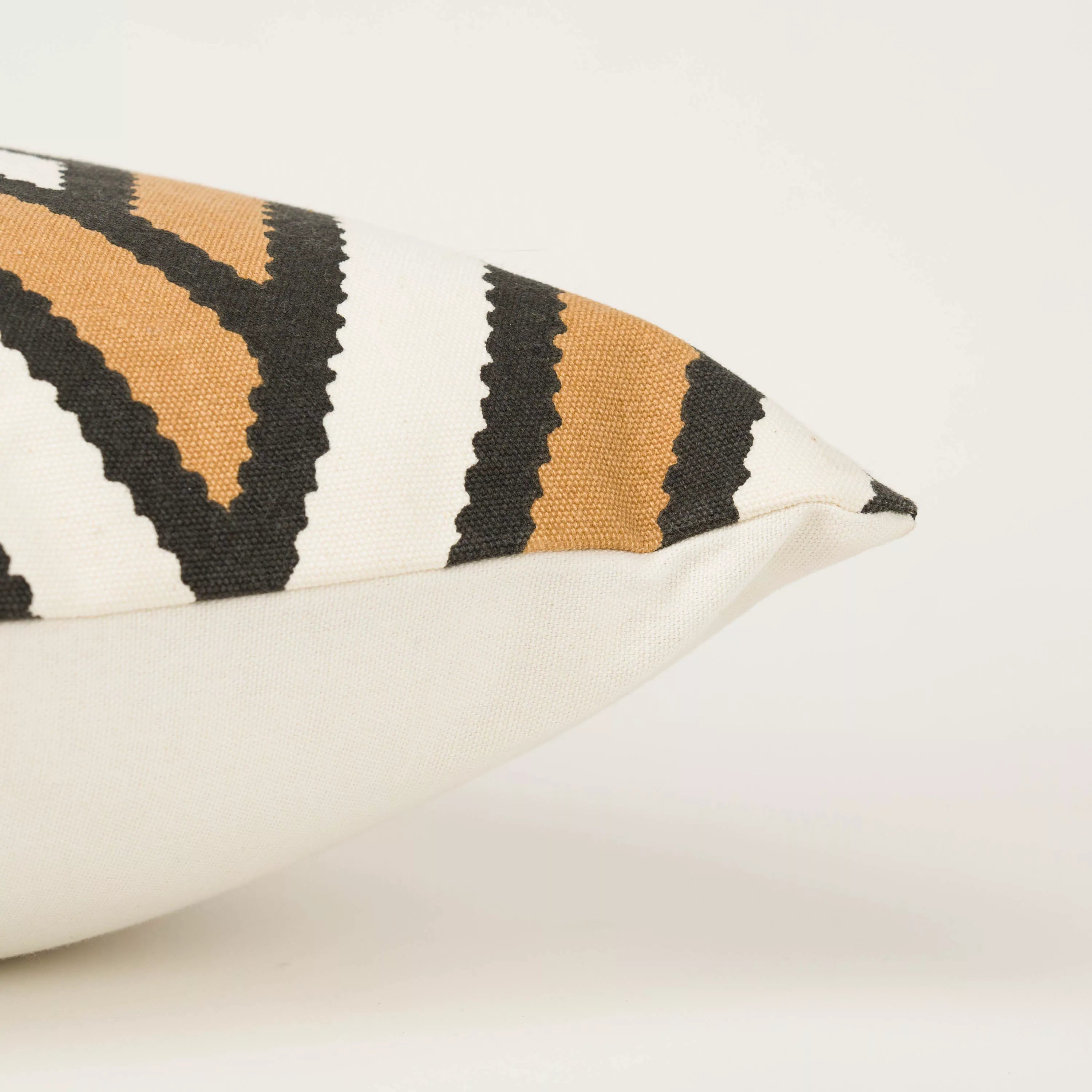 Almofada quadrada de algodão liso bicolor com estampa de diamante, 45x45 cm - capa + enchimento