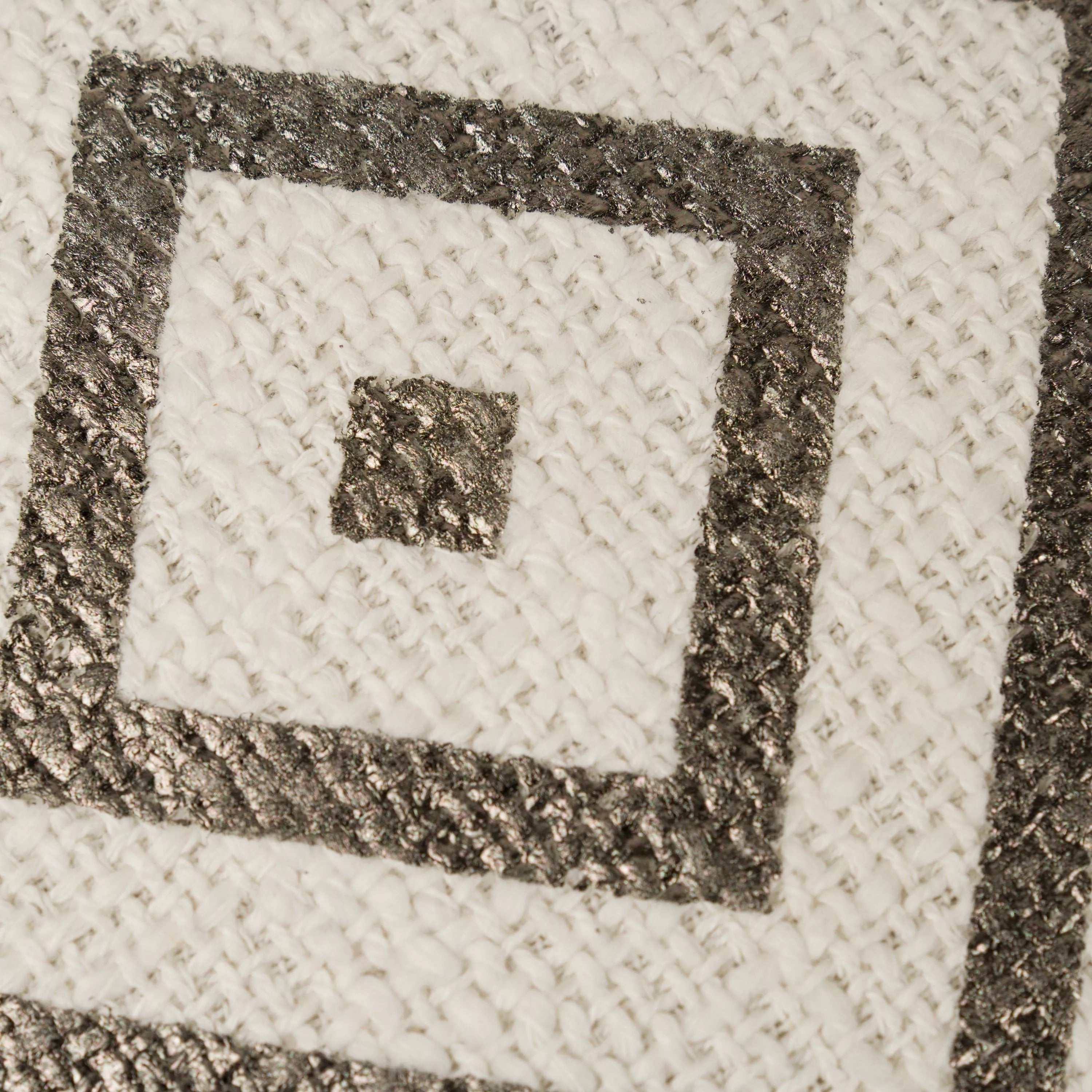 Almofada quadrada de algodão com estampa de diamante simples, 45x45 cm - capa + enchimento