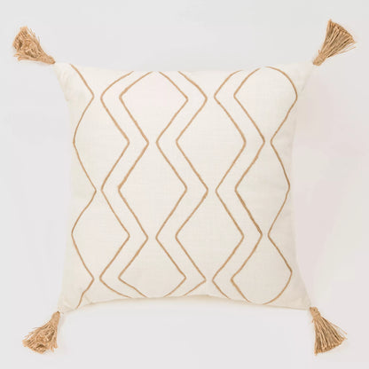 Cojín cuadrante algodón Zig liso 45x45 - funda + relleno