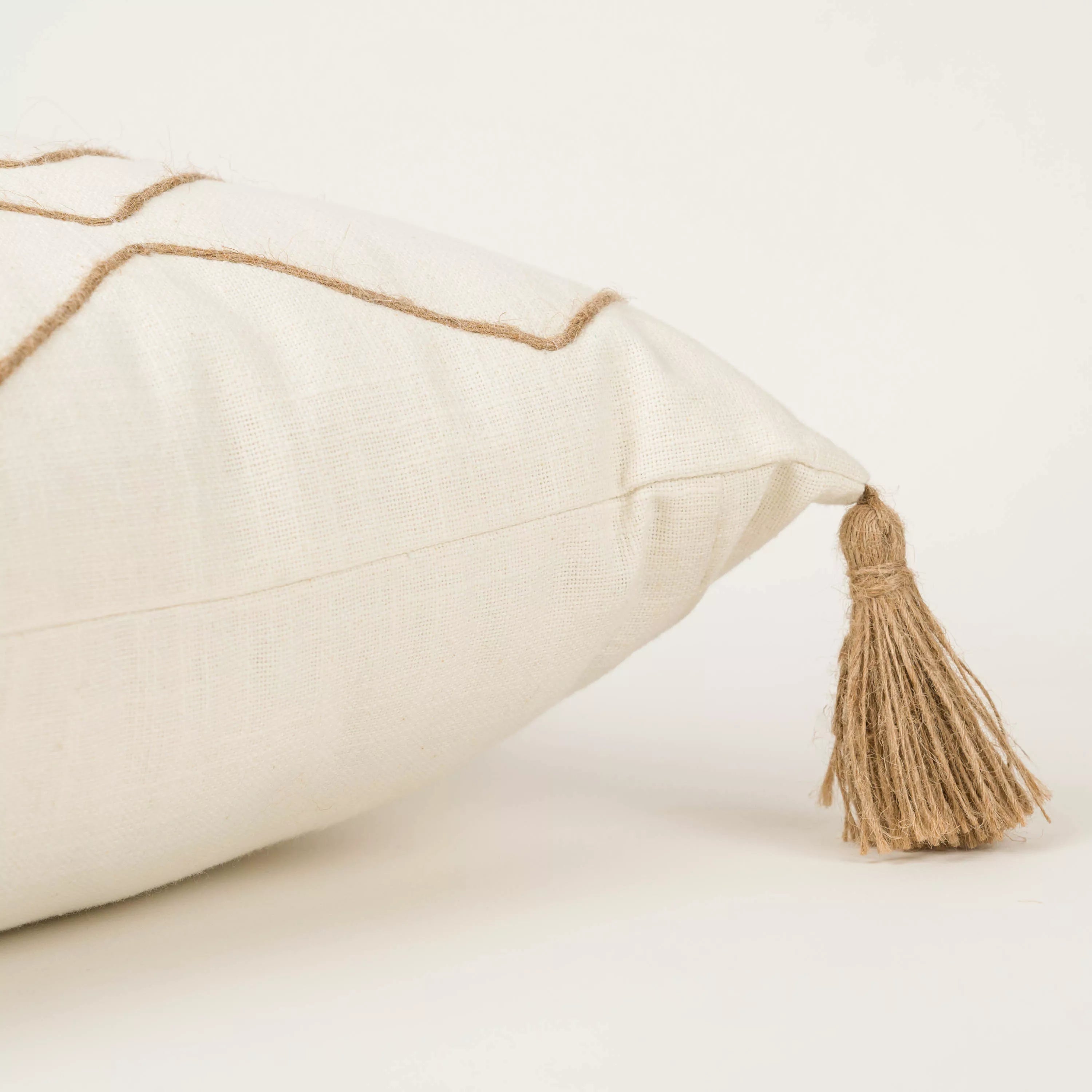 Cojín cuadrante algodón Zig liso 45x45 - funda + relleno