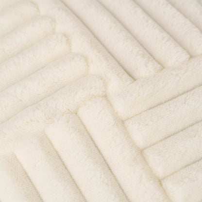 Almofada quadrada de veludo cotelê, textura cruzada lisa, 45x45 cm - capa + enchimento