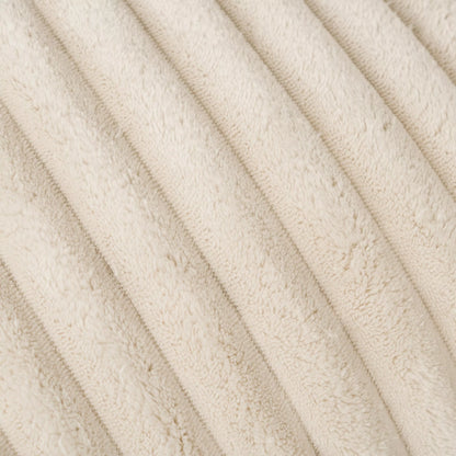 Almofada quadrada de veludo cotelê com listras lisas, 45x45 cm - capa + enchimento