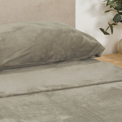 Conjunto de lençóis lisos de lã coral