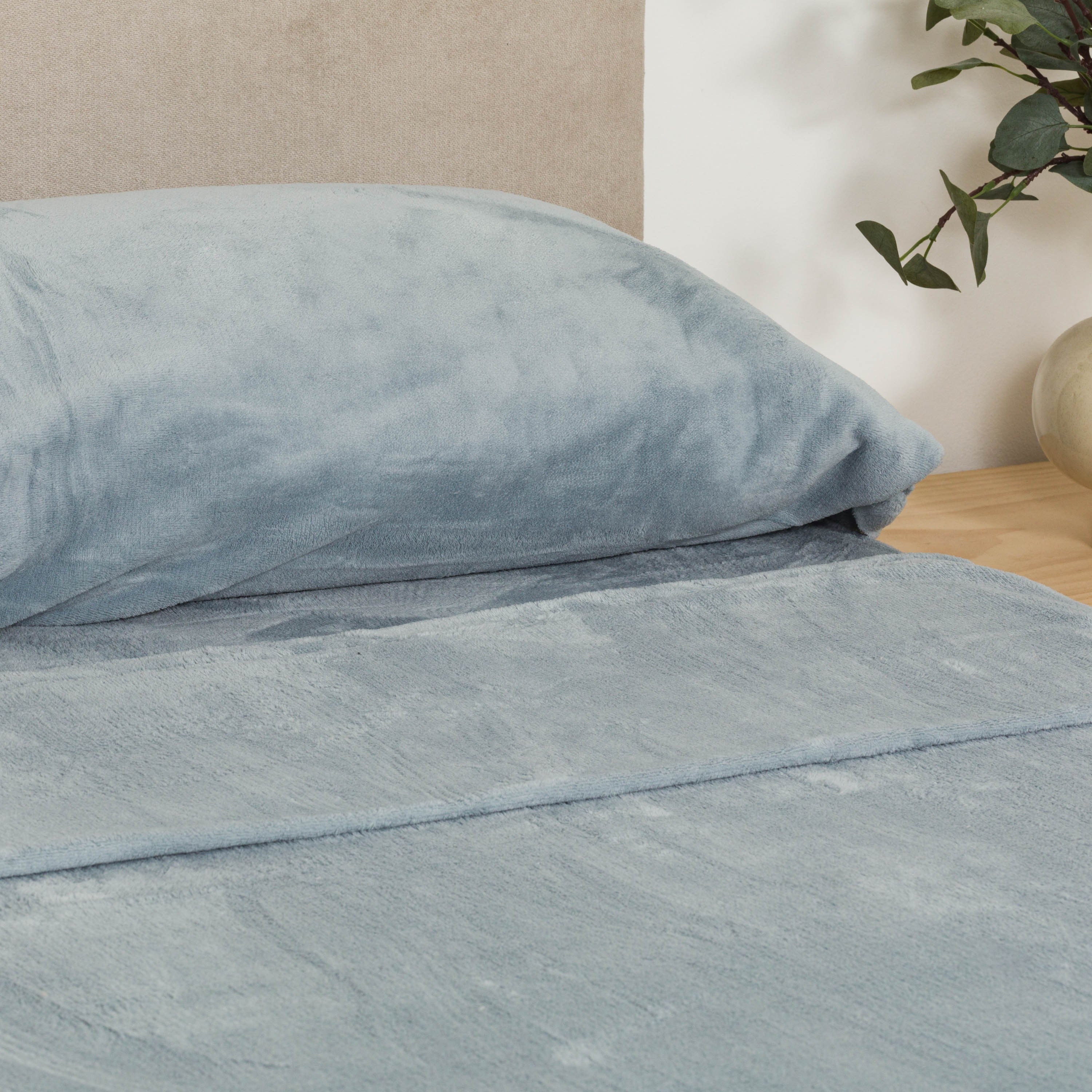 Conjunto de lençóis lisos de lã coral