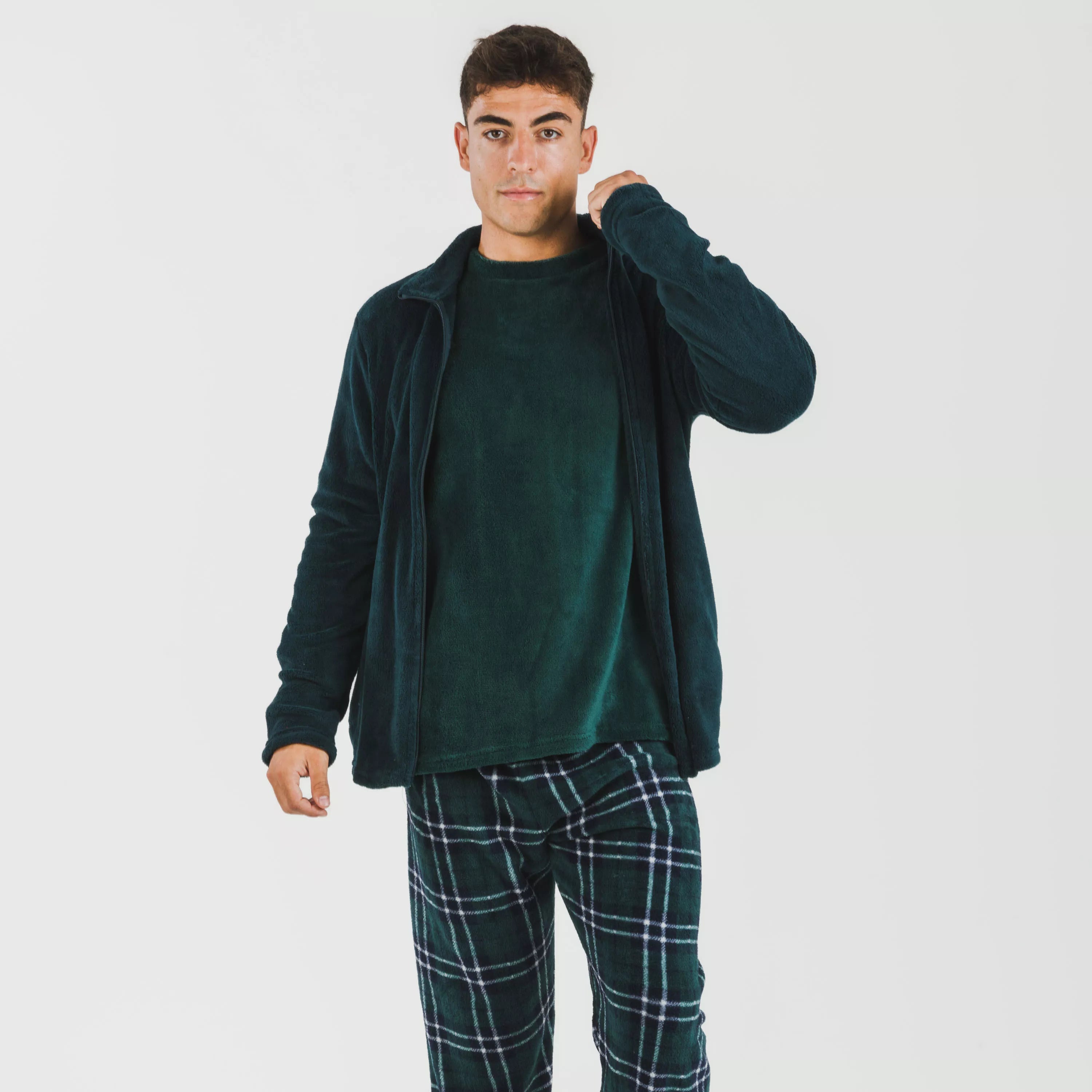 Moletom masculino liso coral