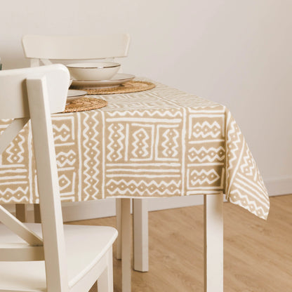 Toalha de mesa Vinuesa resistente a manchas, cor areia