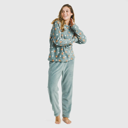 Pijama coral Tatini verde tiffany